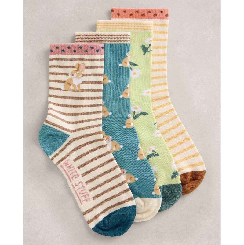 White Stuff Springtime Ankle Socks 4-Pack image number 1